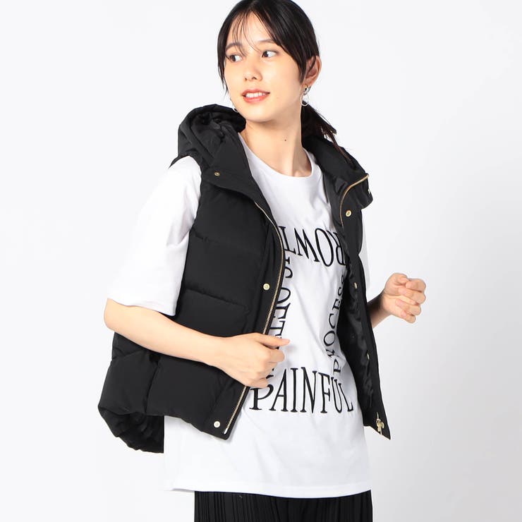 撥水フード付きダウンベスト[品番：NICW0004891]｜NICOLE（ニコル）の