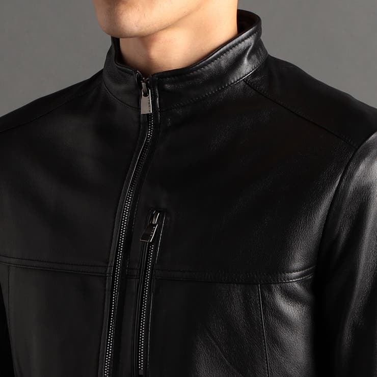 シープレザー シングルライダースブルゾン[品番：NICW0004833]｜NICOLE