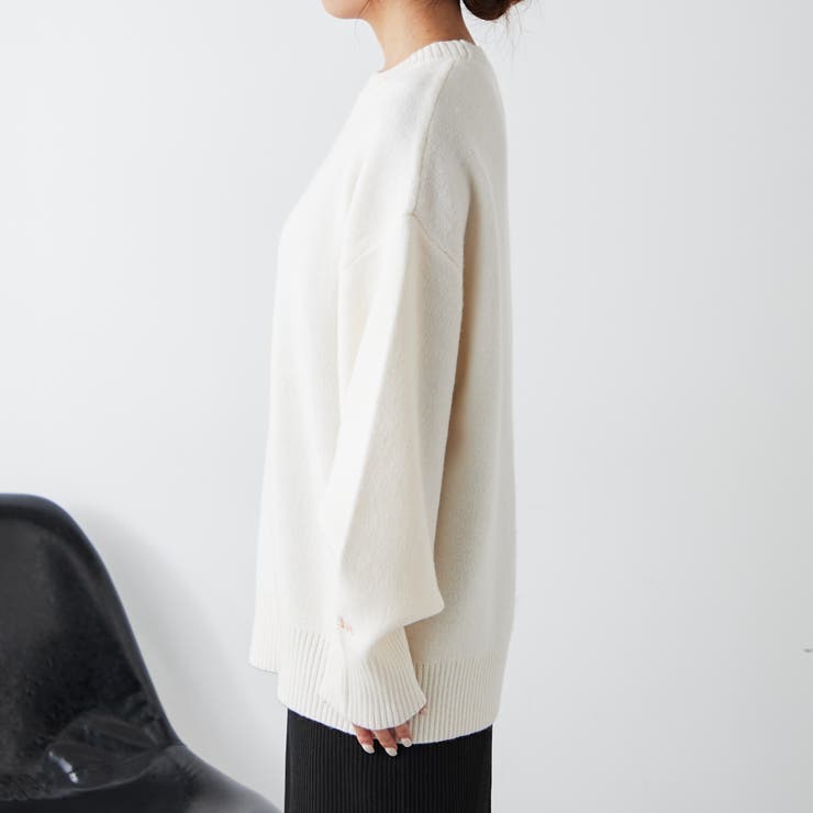 WEB限定】袖ロゴ刺繍ニットプルオーバー[品番：OLOW0014621]｜RMAF