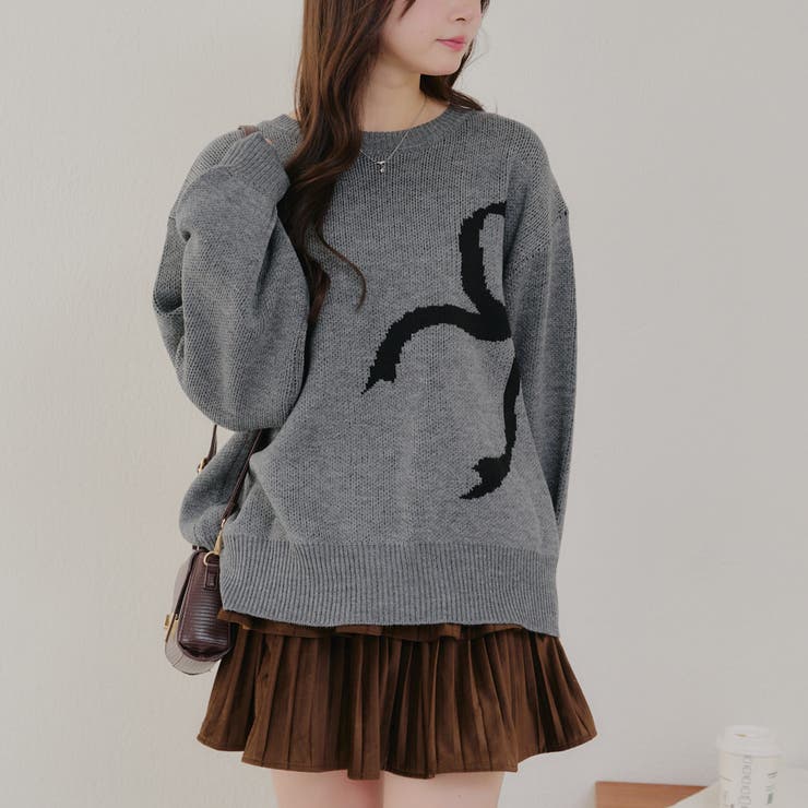 MARCHES】リボン柄ニットプルオーバー[品番：OLOW0014991]｜RMAF NICE