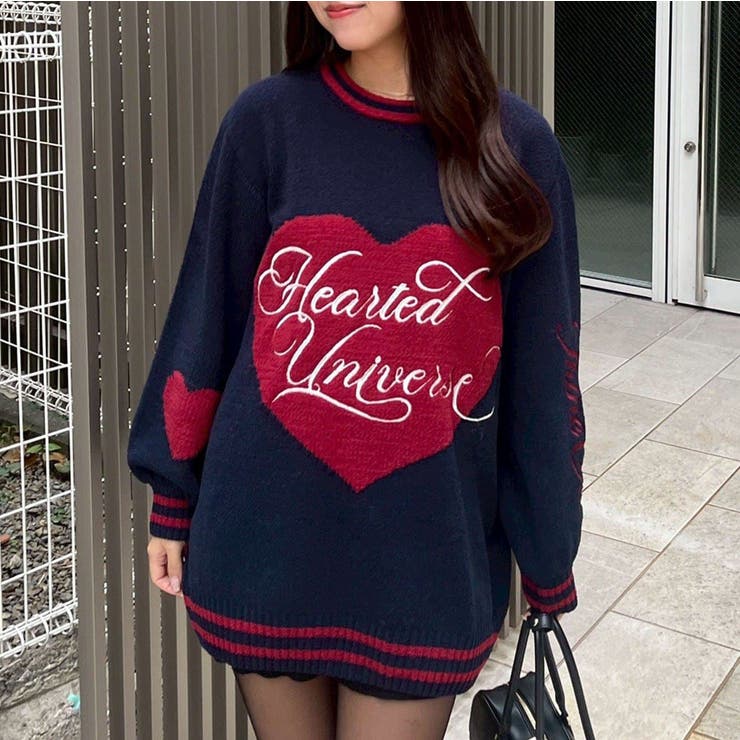 モールハートBIGニット[品番：OLOW0017263]｜RMAF NICE CLAUP / OLIVE