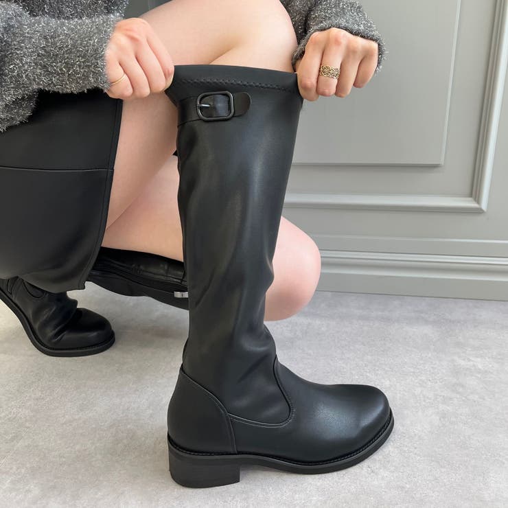 感動フィット ピタ心地ストレッチロングブーツ/51502[品番