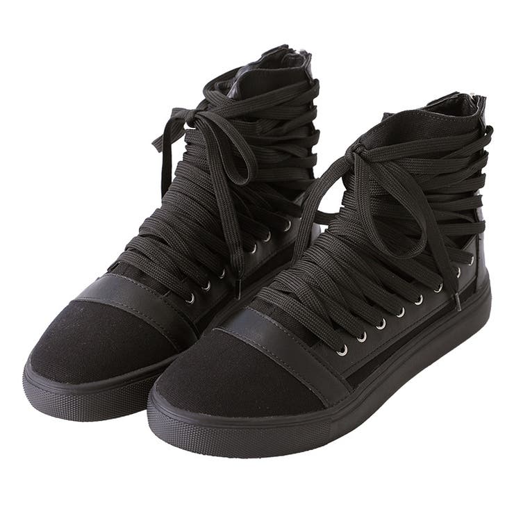 kOhAKU多重紐デザインハイカットスニーカー[品番：MITW0016172