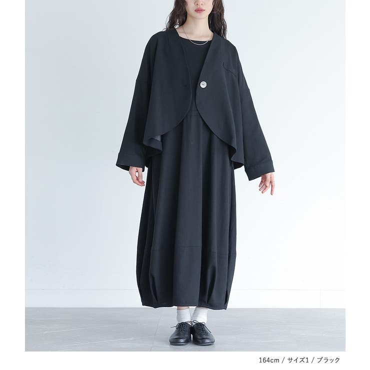 somari imaginationリネン混ジャケット＆ワンピースセットアップ[品番