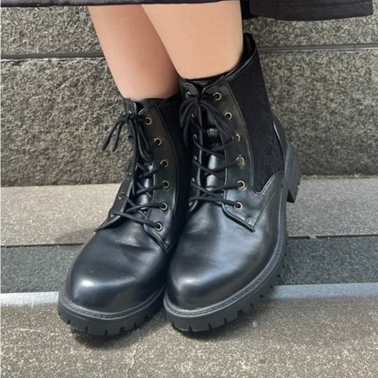 レースアップミドルブーツ[品番：IGAW0004003]｜axes femme