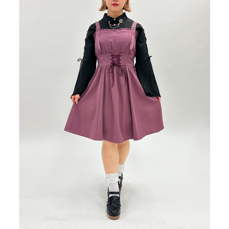 レースアップミニキャミワンピ[品番：IGAW0004138]｜axes femme