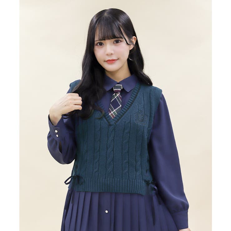 レースアップニットベスト[品番：IGAW0005744]｜axes femme