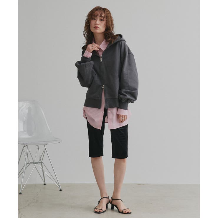 ダブルジップスウェットパーカー[品番：ADEW0004943]｜ad thie