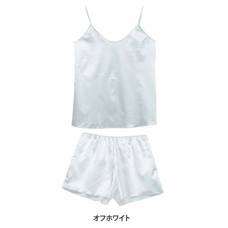 2点セット サテン キャミソール & ショートパンツ[品番