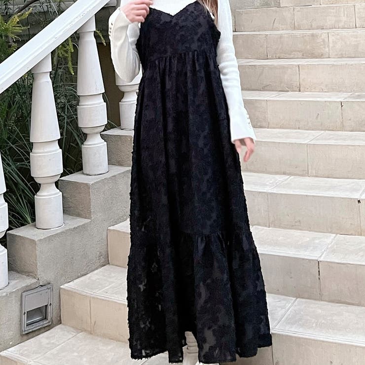 フラワージャガードキャミワンピース[品番：AMTW0005155]｜JUNOAH