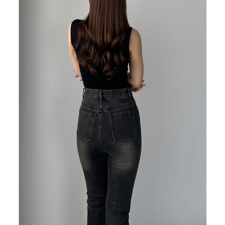 Louere ストレッチフレアデニムパンツ[品番：AMTW0012444]｜Louere