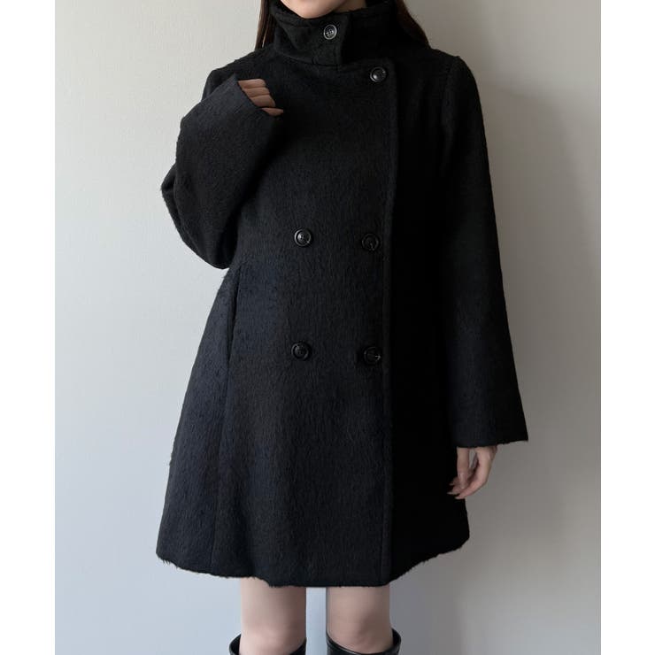 mipiarl 2wayカラーシャギーミドルコート[品番：AMTW0012717]｜JUNOAH