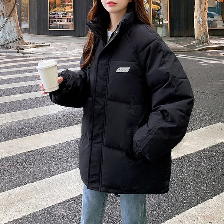 エコダウンジャケット 防寒防風中綿コート[品番：AGCW0003451