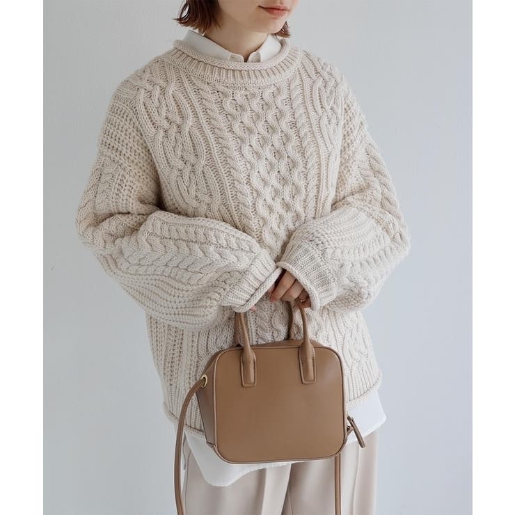 ケーブル編み ニット トップス[品番：AZ000003796]｜andme（アンドミー