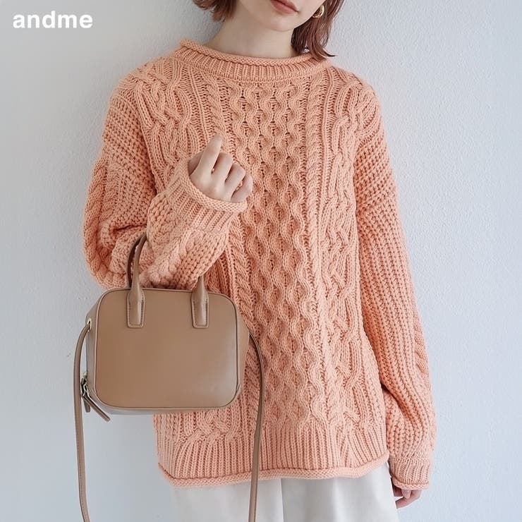 ケーブル編み ニット トップス[品番：AZ000003796]｜andme（アンドミー