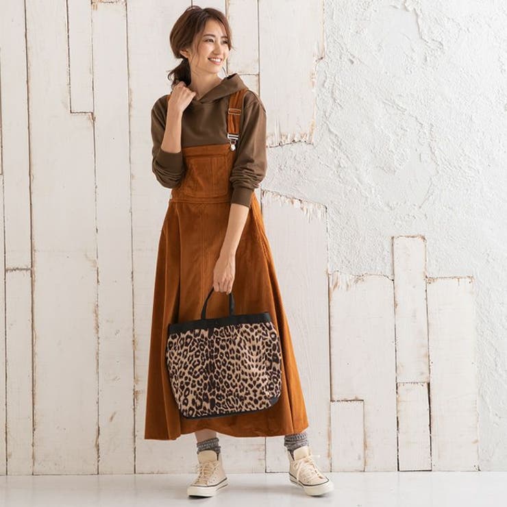 A4サイズも余裕で入るレオパード柄大きめトートバッグ 母の日[品番