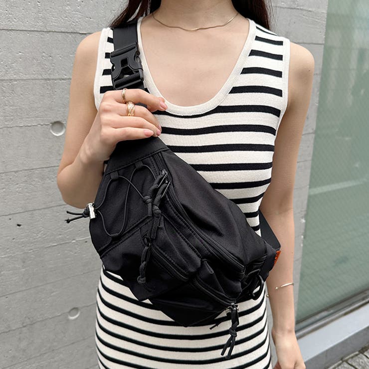 ドロストポケットボディバッグ/ウエストバッグ[品番：OUTW0000017