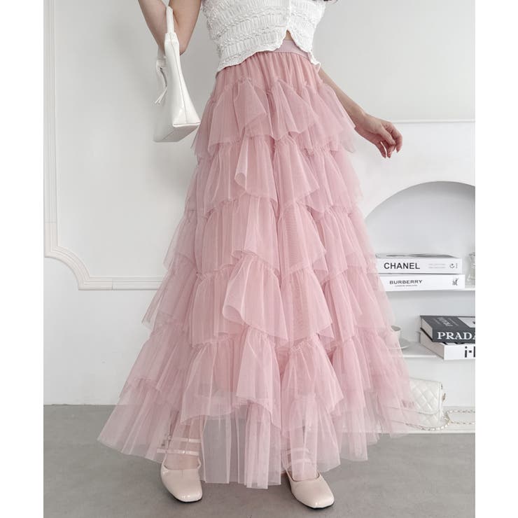 ボリュームティアードチュールスカート[品番：OUTW0000347]｜Outfitter