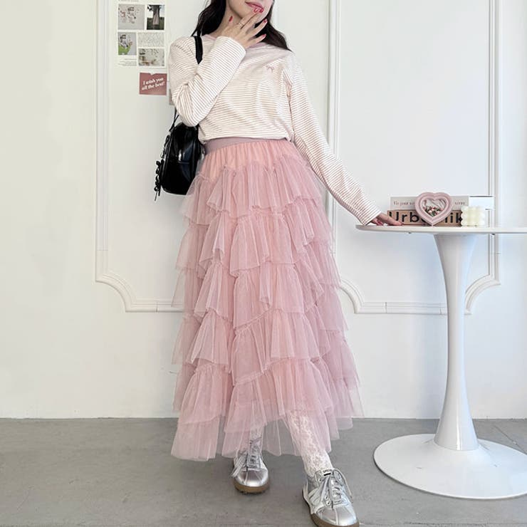 ボリュームティアードチュールスカート[品番：OUTW0000347]｜Outfitter