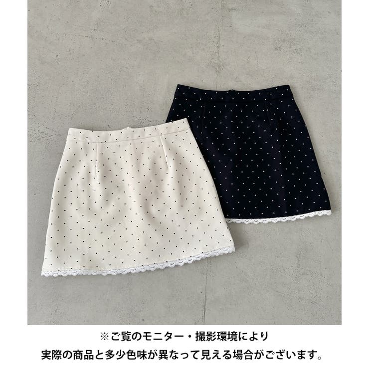 ポルカドットレースミニスカート[品番：OUTW0000518]｜Outfitter lab