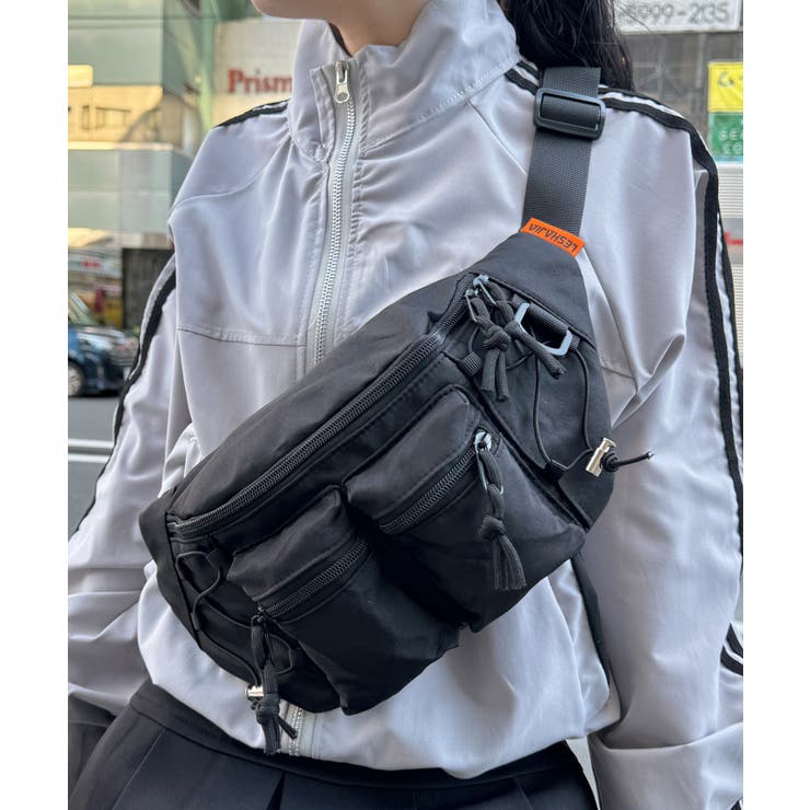 ダブルポケットワンポイントボディバッグ[品番：OUTW0000243