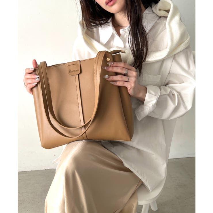 A4収納可能】PUダブルショルダートートバッグ ショルダーバッグ[品番