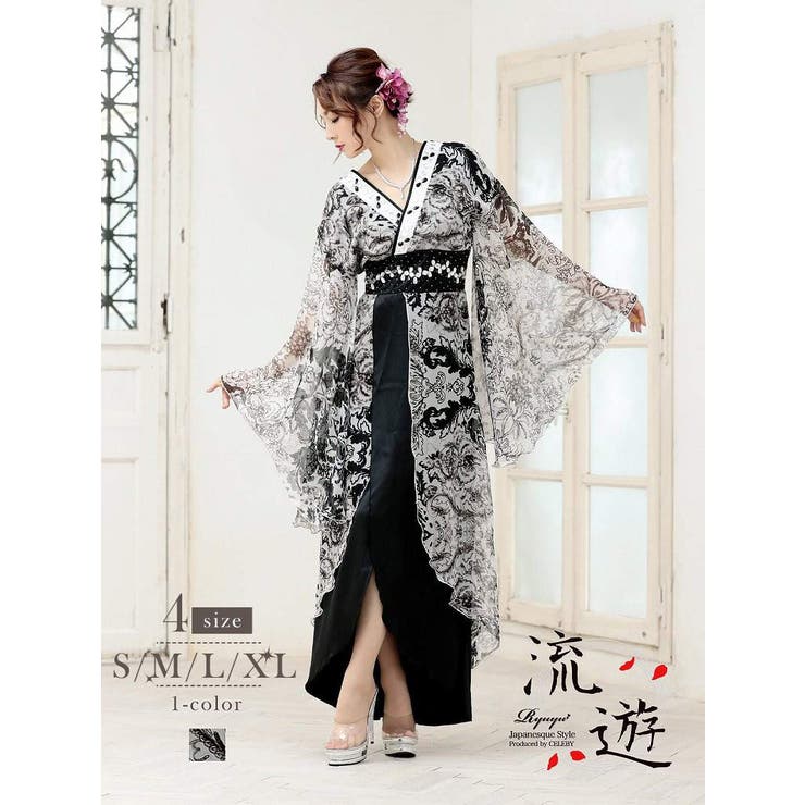 キャバドレス 和柄 花魁ドレス[品番：RV000007113]｜Ryuyu（リューユ