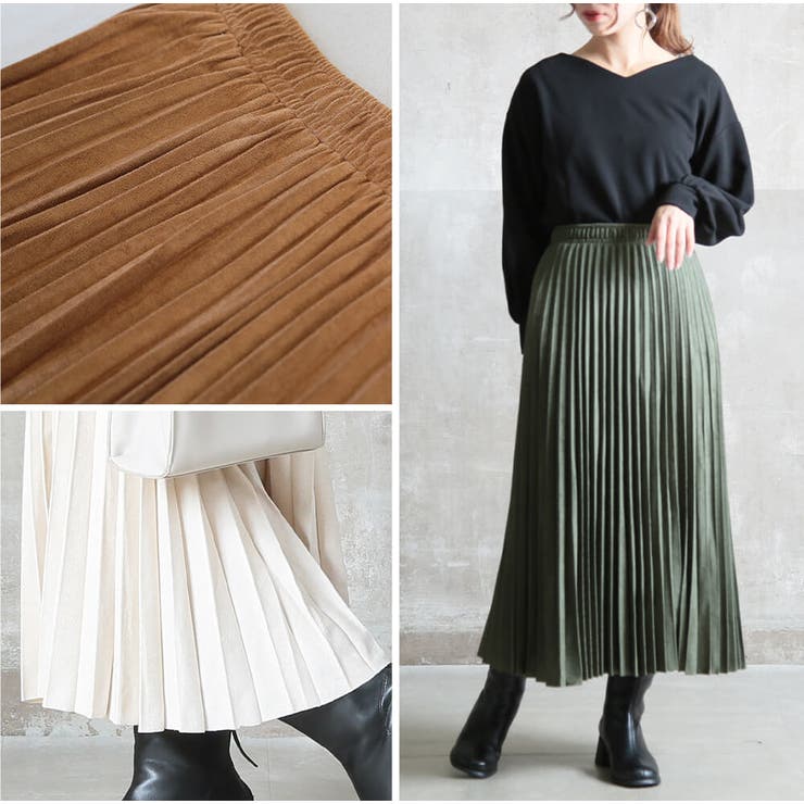 上質高見え プリーツスカート ロング[品番：CLVW0008810]｜CLOVERDEPOT