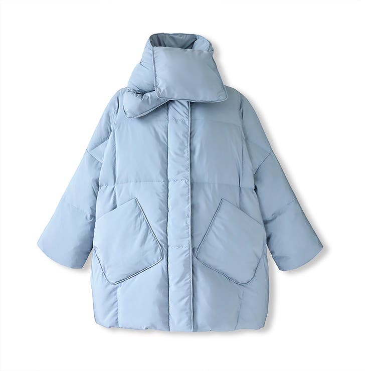 ダウンコート マフラー付き ダウンジャケット[品番：COCW0005689