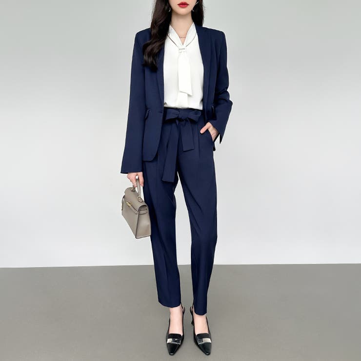 フォーマルスーツセットアップ パンツスーツ ワイドパンツ[品番