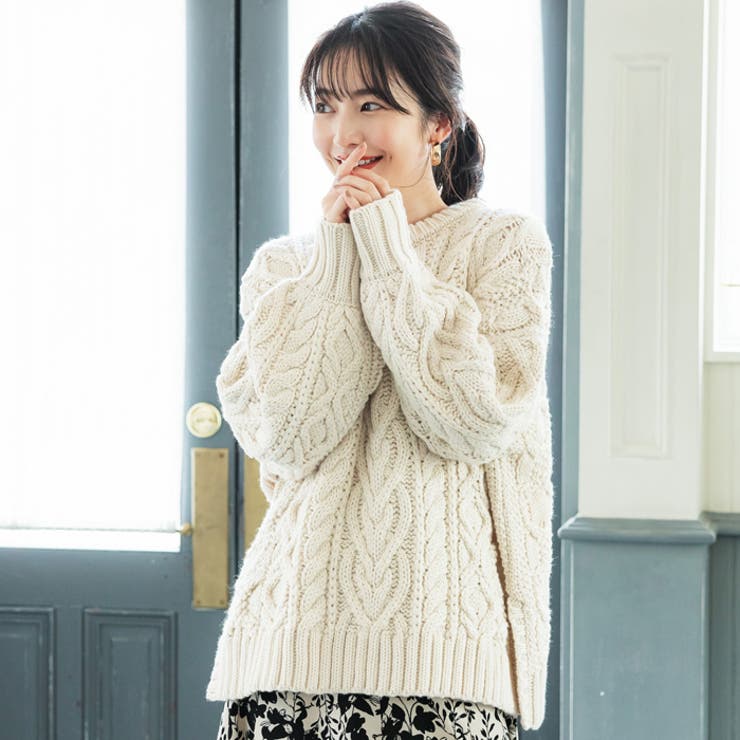 ウールミックスケーブルニット[品番：PA000011243]｜coca（コカ）の