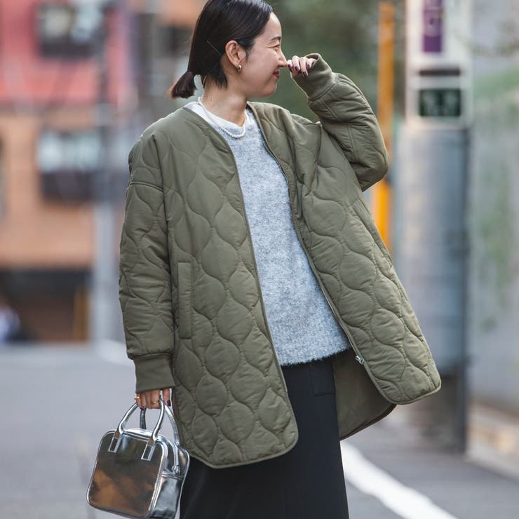 WEB限定】撥水キルトブルゾン（ミドル丈）[品番：COEW0006292]｜coen