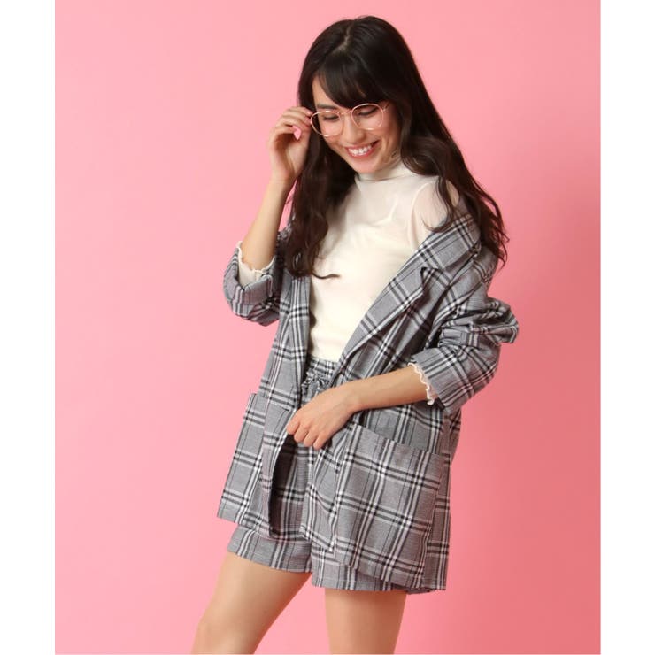 WEB限定 グレンチェックセットアップ[品番：IKAW0006731]｜Candy Beans