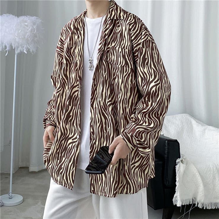 柄シャツ ゼブラ柄 アニマル柄[品番：DCTW0003627]｜Decorative