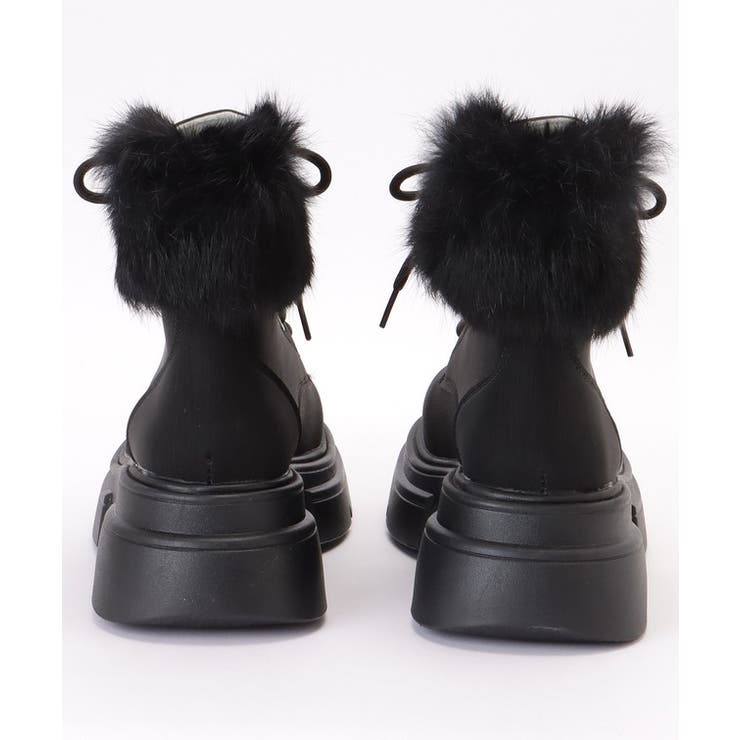 ファー付き レースアップ 厚底[品番：LCLW0007802]｜レースレディース