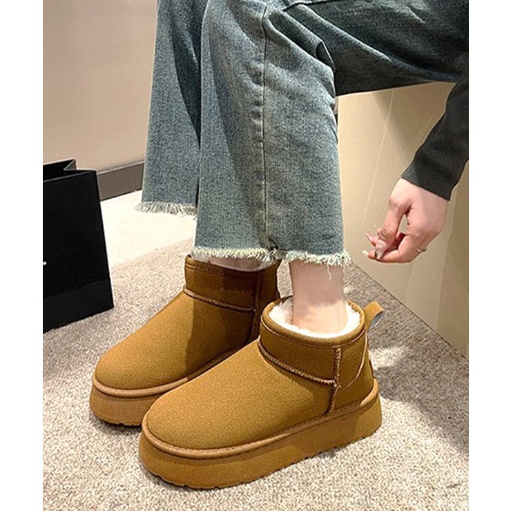 秋冬新作】ブーツ ムートンブーツ ショートブーツ[品番：FI000007959