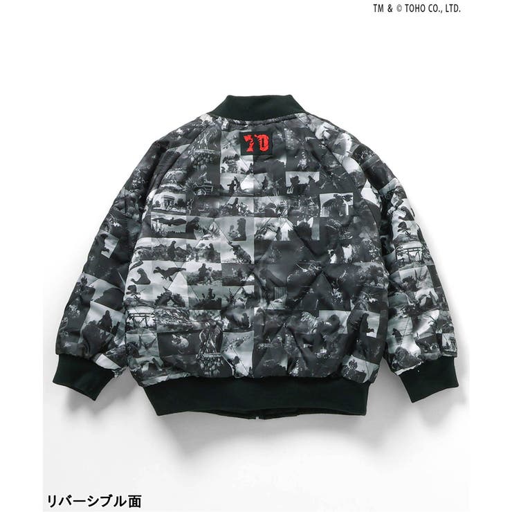 ゴジラ】 蓄光刺繍リバーシブルスカジャン[品番：FOKK0025382]｜F.O.