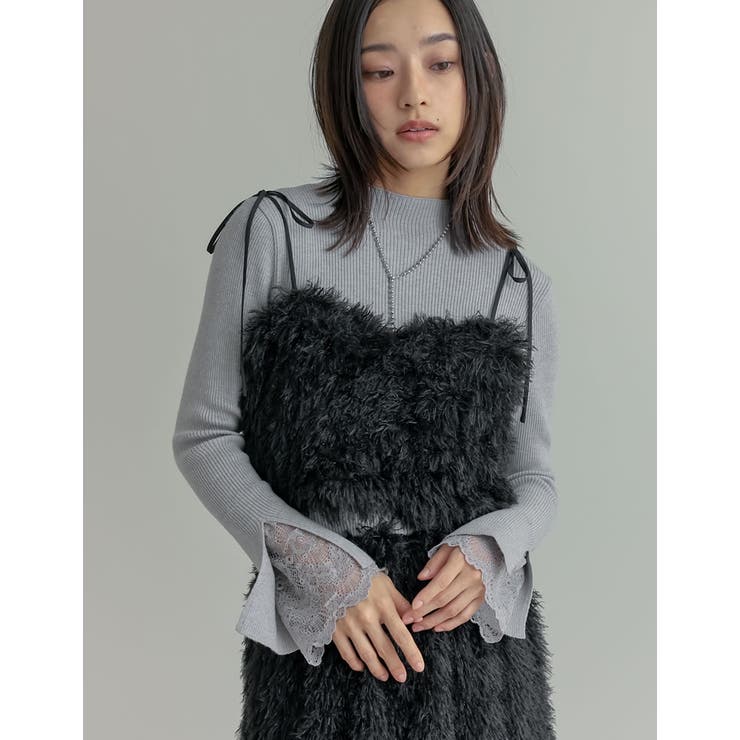 ラメフェザーキャミソールビスチェ[品番：GS000022551]｜Re:EDIT