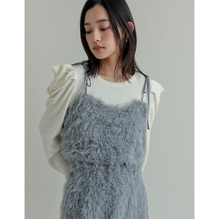 ラメフェザーキャミソールビスチェ[品番：GS000022551]｜Re:EDIT