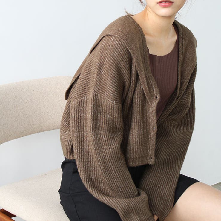 セーラーカラーショート丈ニット[品番：GERW0000223]｜GeeRA（ジーラ