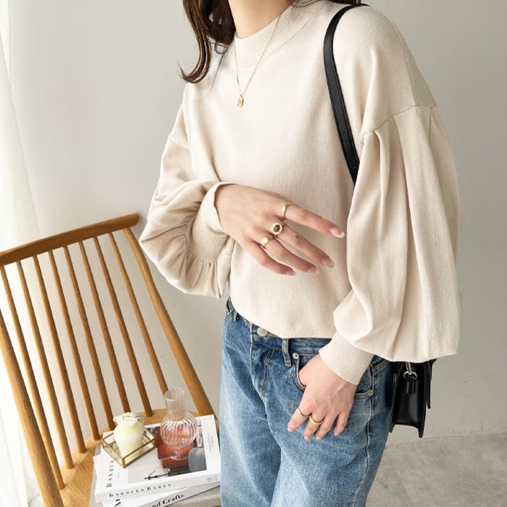 もちもちボリュームパフスリーブニット[品番：GERW0010497]｜GeeRA