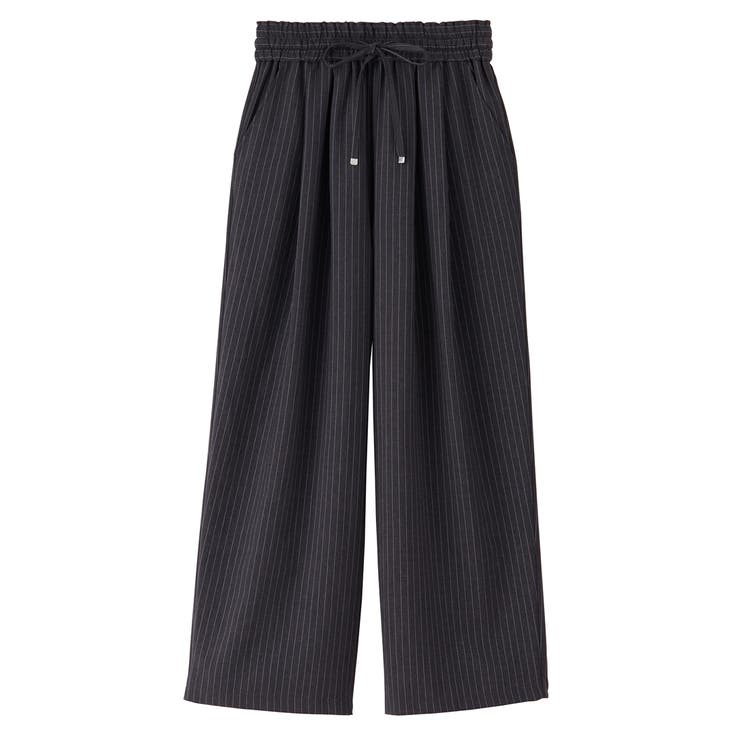 上品見え！ダブルタックワイドイージーパンツ[品番：GERW0010664