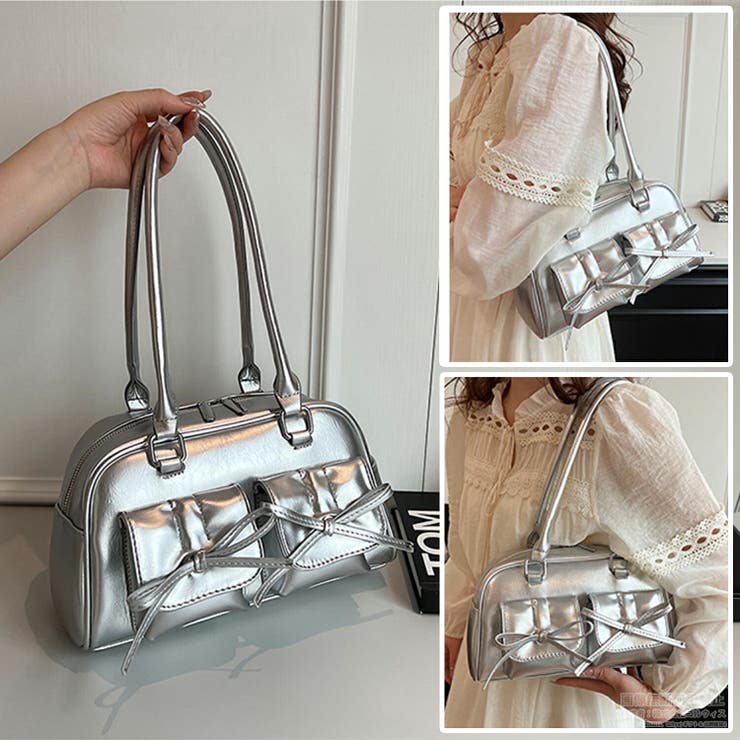 リボン付き エナメル ミニボストン[品番：GWSW0000460]｜GOLWIS