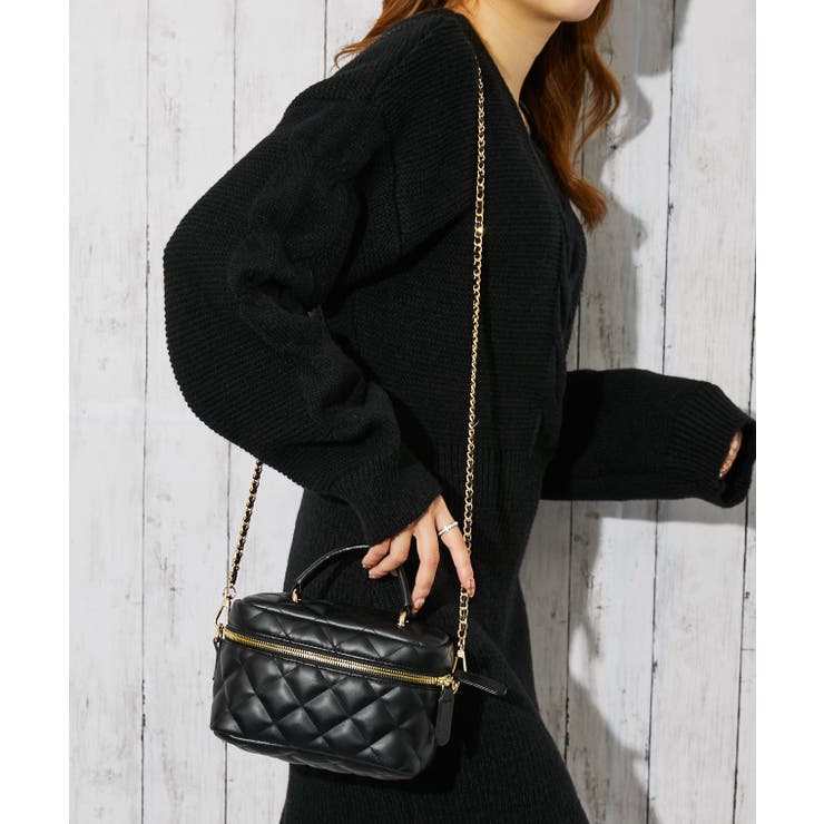 チェーンストラップ×キルティング》レディース ショルダーバッグ 高