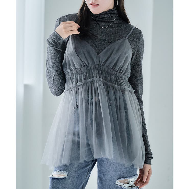 チュールキャミビスチェ ビスチェ キャミソール[品番：GW000004665