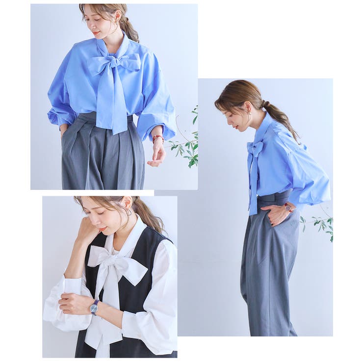 ブラウス ボウタイ ブラウス[品番：GW000004589]｜Growing Rich