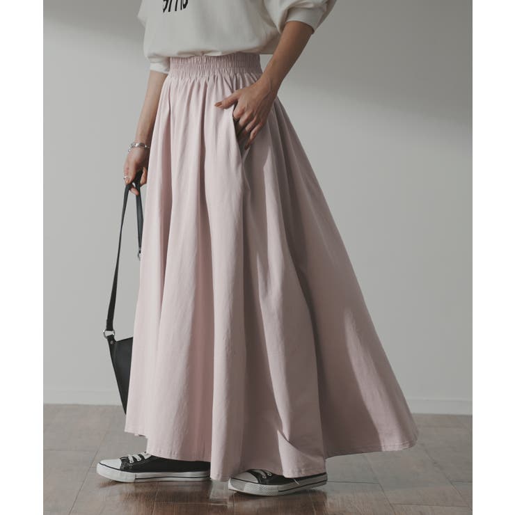 スカート ロングスカート ロング コットン 綿 マキシスカート ウエスト
