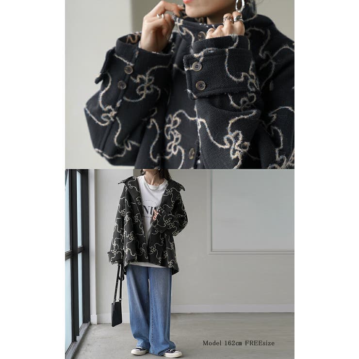 コート 刺繍 ロング[品番：HHHW0004662]｜HUG.U（ハグユー）の