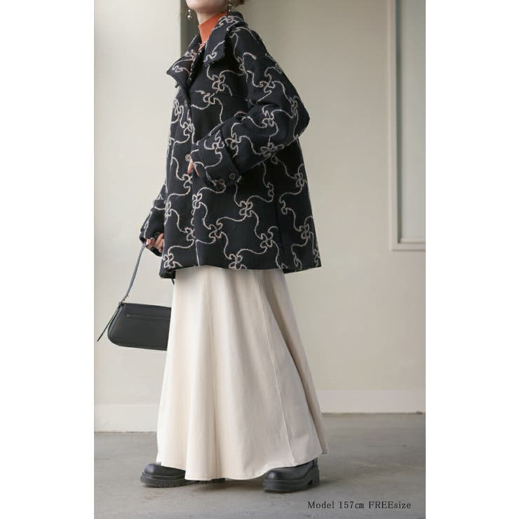 コート 刺繍 ロング[品番：HHHW0004662]｜HUG.U（ハグユー）の