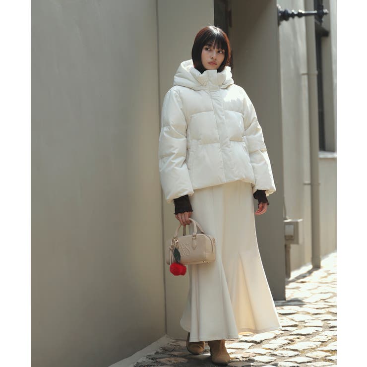 アウター総選挙3位】フード取り外し可能軽量ダウンブルゾン/2WAY・撥水